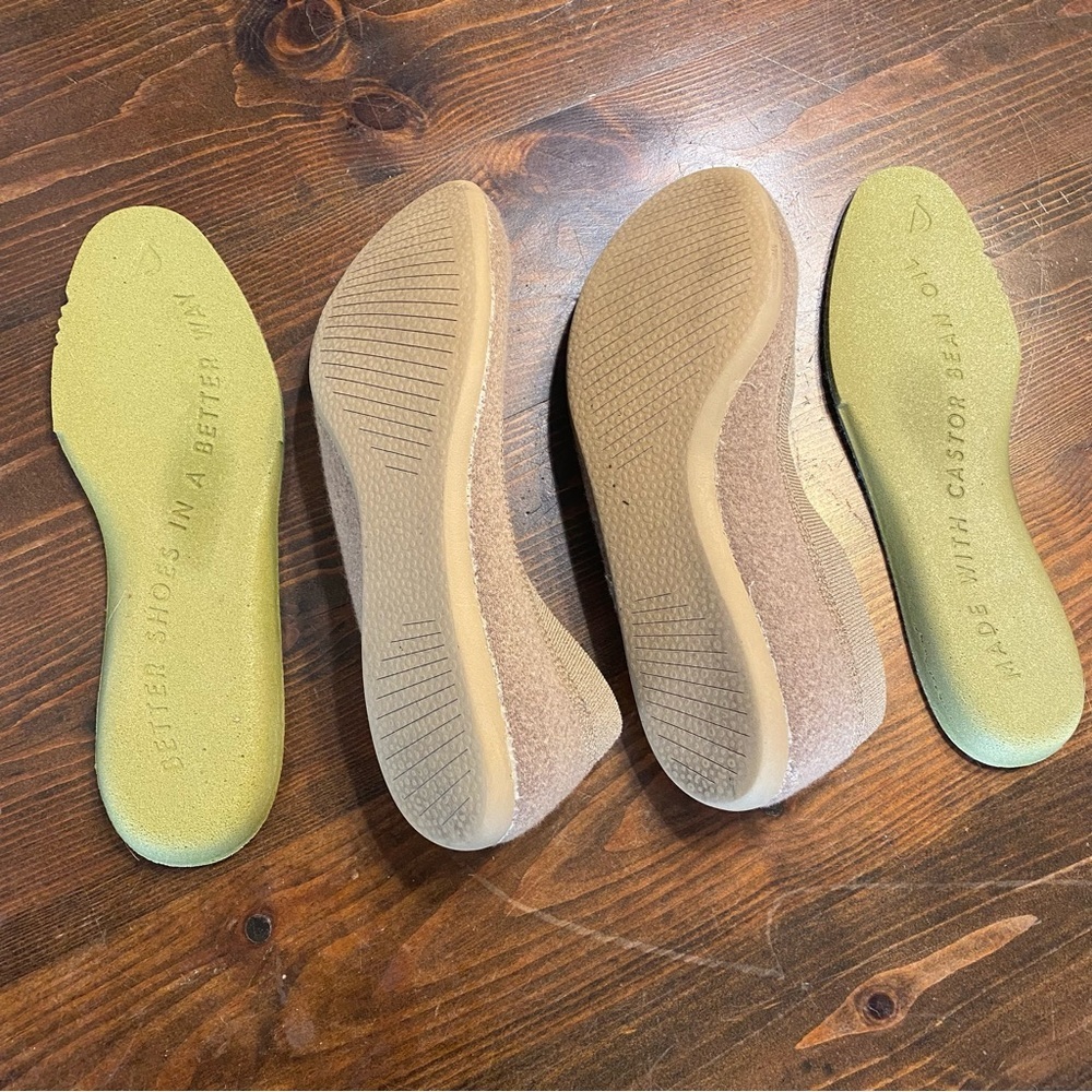 Allbirds Womens Tree Breezers Tan Wool Ballet comfortable Flats Slip Ons SZ-9 - Picture 10 of 10